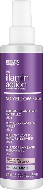 Жидкий термоактивный крем нейтрализатор желтизны - Dikson Illaminaction No Yellow Lamellar Sealer pH 3.5 — фото N1