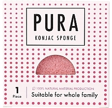 Спонж конняку, розовый - Sister Young PURA Konjac Sponge Pink — фото N1
