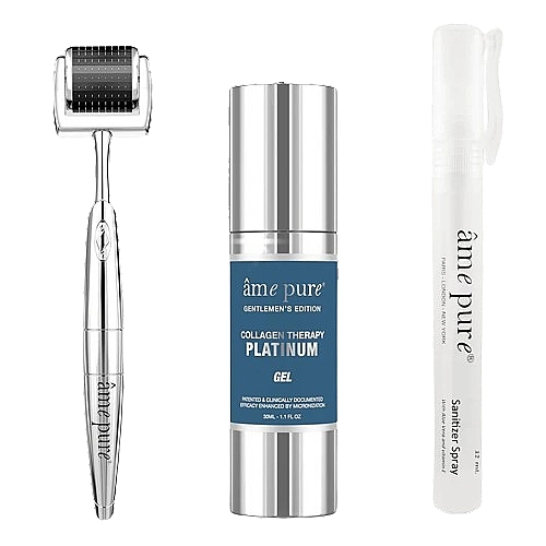 Набор - Ame Pure Cit Platinum Gentlemen Kit (sanit/12ml + f/gel/30ml + f/roller/1szt) — фото N2