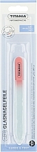 Стеклянная пилочка для ногтей, светло-розовая - Titania Nail File — фото N1