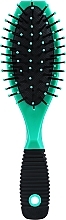 Духи, Парфюмерия, косметика Овальная щетка для волос, 17,5 см, зеленая - Ampli