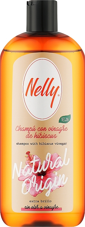Шампунь для волос с уксусом гибискуса - Nelly Natural Origin Shampoo — фото N1