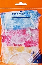Шапочка для душу, 30659, 3 шт., блакитна, жовта, рожева - Top Choice — фото N1