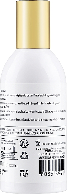 Ароматическая вода - Dermomed Perfume Frangipane — фото N2