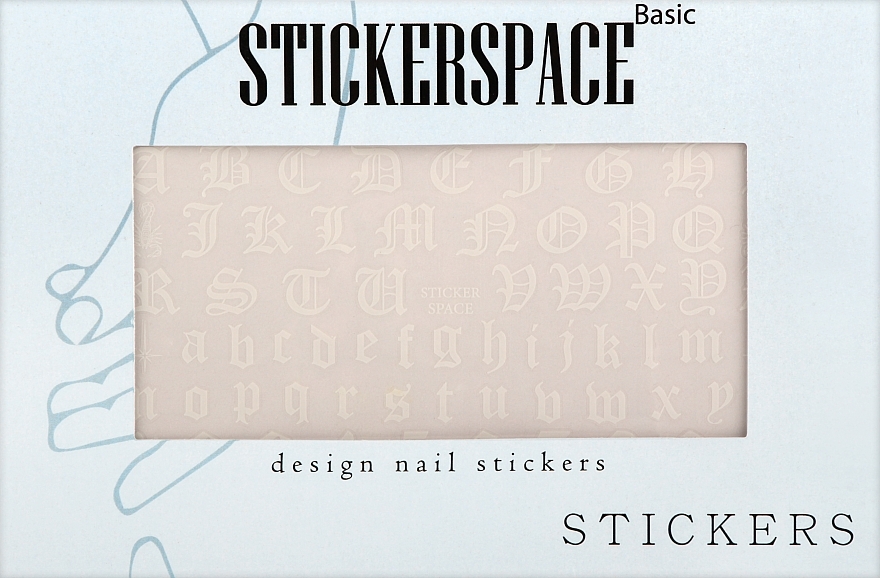 Дизайнерские наклейки для ногтей "Gothic White" - StickersSpace — фото N1