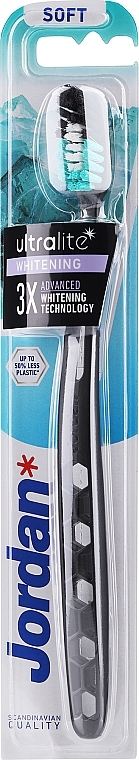 Зубна щітка, м'яка, чорна - Jordan Ultralite Whitening Soft Toothbrush — фото N1