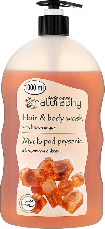 Шампунь-гель для душу з коричневим цукром - Bluxcosmetics Naturaphy — фото N1