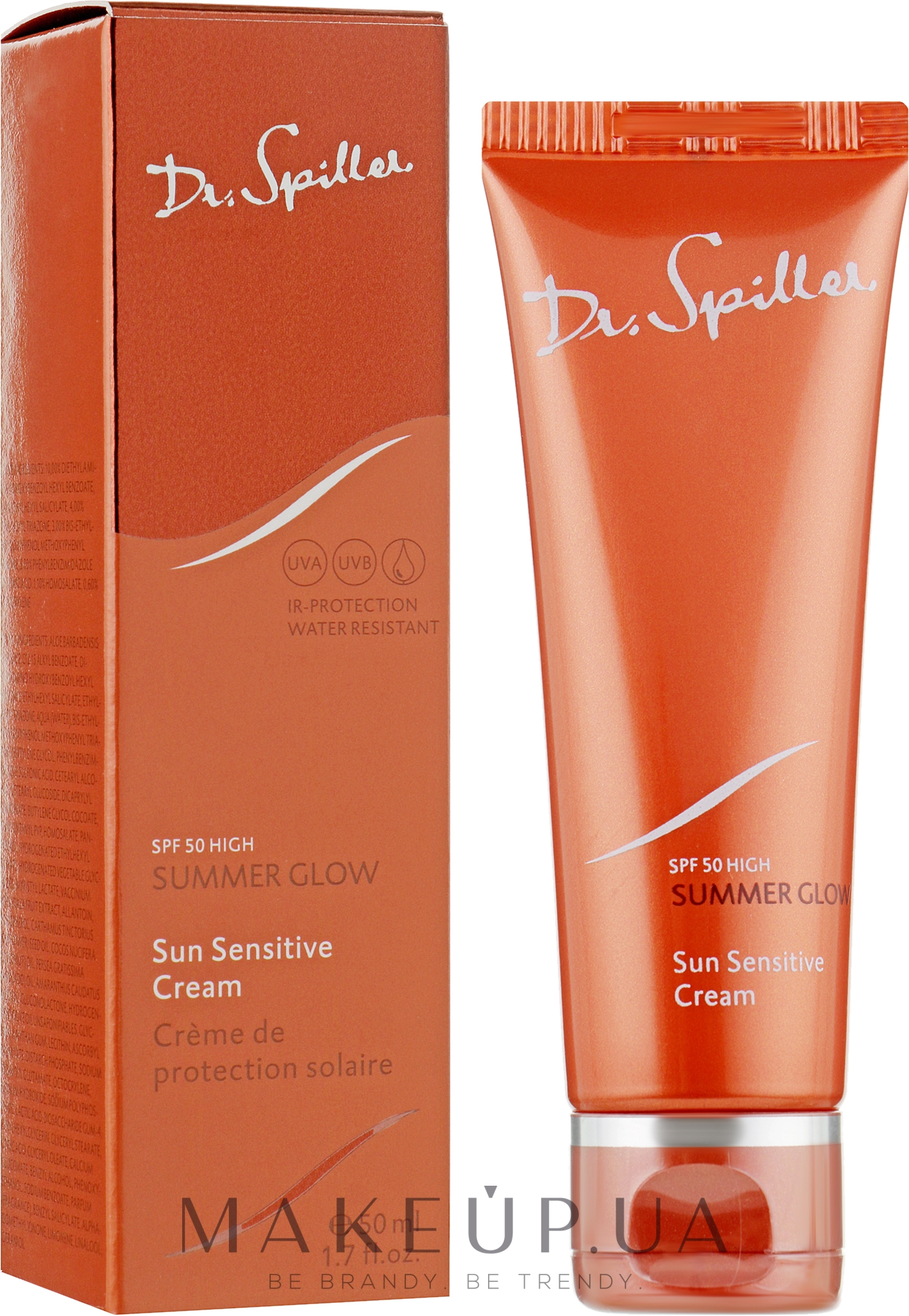 Солнцезащитный крем для лица - Dr. Spiller Summer Glow Sun Sensitive Cream SPF50 — фото 50ml