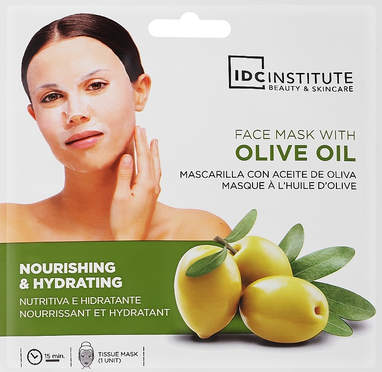 Маска для лица с оливковым маслом - IDC Institute Face Mask  — фото N1