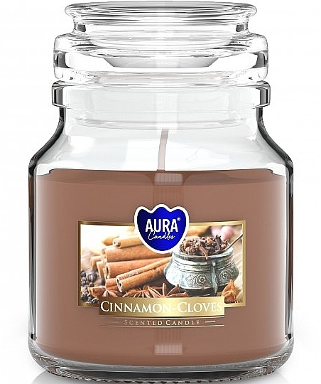 Ароматична свічка в банці "Гвоздика з корицею" - Bispol Aura Cinnamon Cloves Spa Candles — фото N1