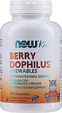 Пробіотики для дітей "Ацидофілус", ягідний смак - Now Foods Berry Dophilus — фото N3