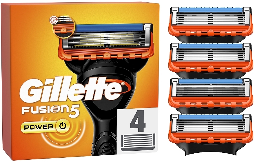 Сменные кассеты для бритья, 4 шт. - Gillette Fusion Power