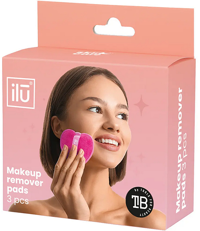 Подушечки для снятия макияжа, розовые - Ilu Makeup Remover Pads Hot Pink — фото N2