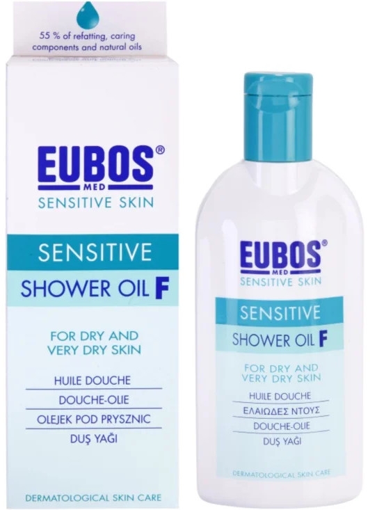 Масло для душа - Eubos Med Sensitive Skin Shower Oil For Dry & Very Dry Skin — фото N2