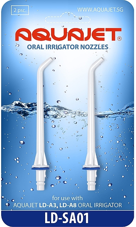 Насадки для іригаторів, 2 шт. - Aquajet Oral Irrigator Nozzles — фото N1