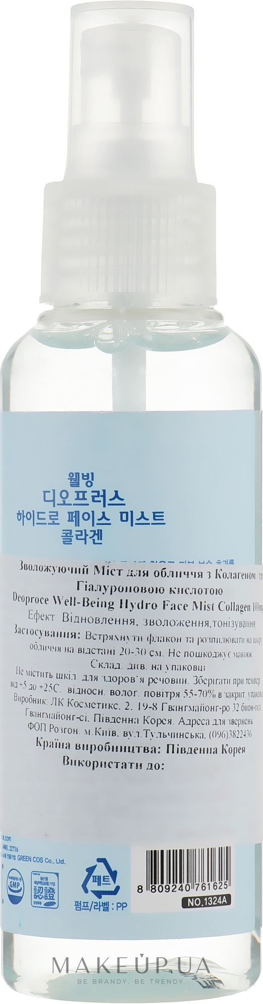 Deoproce hydro face mist что это такое