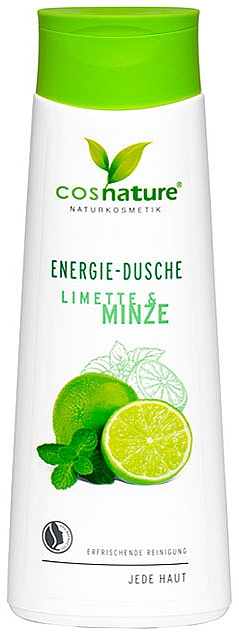 Бадьорливий гель для душу "Лайм і м'ята" - Cosnature Shower Gel Energy Mint & Lime — фото N1
