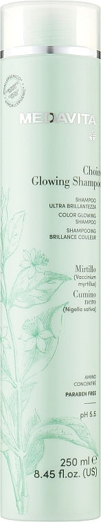 Живильний шампунь "Сяйво і колір" - Medavita Choice Glowing Shampoo — фото N2