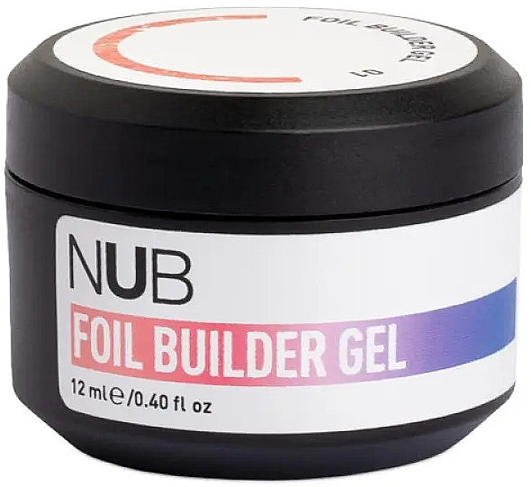 Білдер-гель для моделювання нігтів напівпрозорий зі сухозліткою - NUB Foil Builder Gel — фото N1