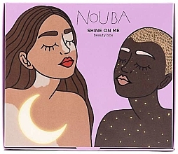 Парфумерія, косметика Набір "Shine On Me Nude" - NoUBA Shine On Me Gift Set  Nude (mascara/9ml + lipstick/6ml + highlighter/30ml)