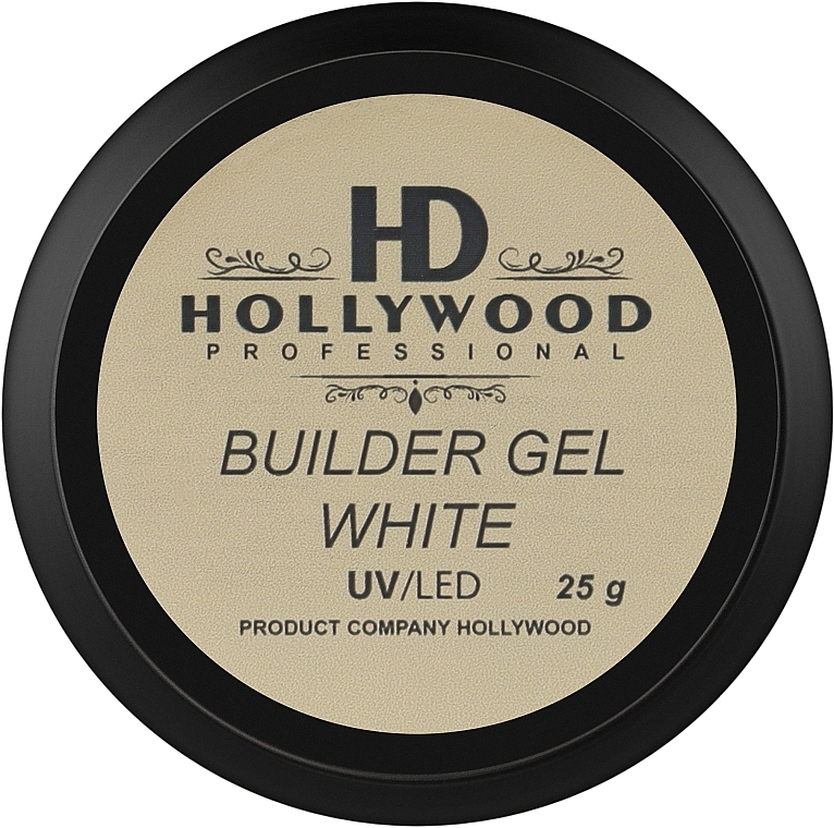 Конструирующий гель для ногтей - HD Hollywood White Gel  — фото N1