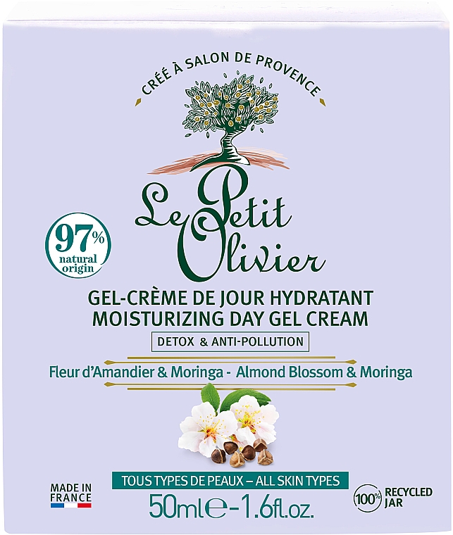 Дневной крем-гель против загрязнения "Миндальный цвет" - Le Petit Olivier Anti-Pollution Day Gel Cream Almond Blossom — фото N1