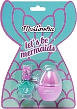 Духи, Парфюмерия, косметика Набор "Русалочка" - Martinelia Let's Be Mermaids Nail & Lip Balm Duo (nail/polish/4ml + lip/balm/1pcs)