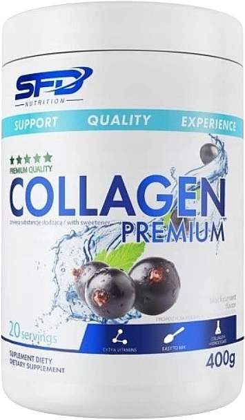 Харчова добавка "Колаген преміум", чорна смородина - SFD Nutrition Collagen Premium Blackcurrant — фото N1