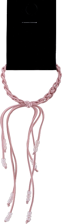 Резинка для волос с подвесными бусинами, светло-розовая - Lolita Accessories  — фото N1