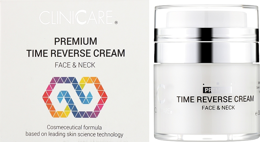 Антивіковий преміумкрем для обличчя та шиї - ClinicCare Premium Time Reverse Cream — фото N2