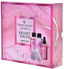 Духи, Парфюмерия, косметика Набор - Primo Bagno Velvet Touch Gift Set (b/wash/140 ml + b/lot/140 ml + b/mist/100 ml + sponge)