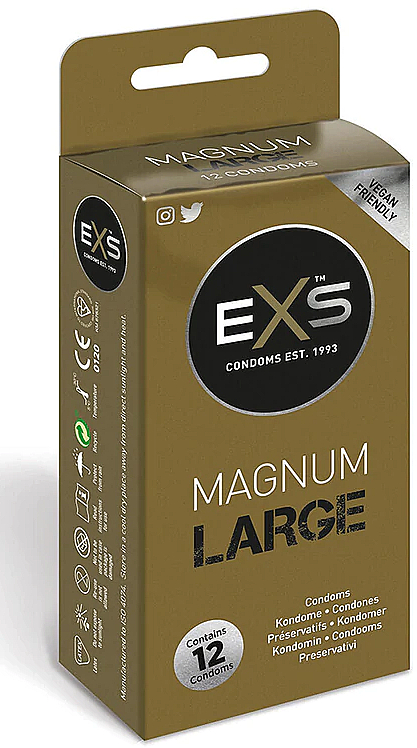 Презервативы большие XL, 12шт. - EXS Condoms Magnum Large — фото N1