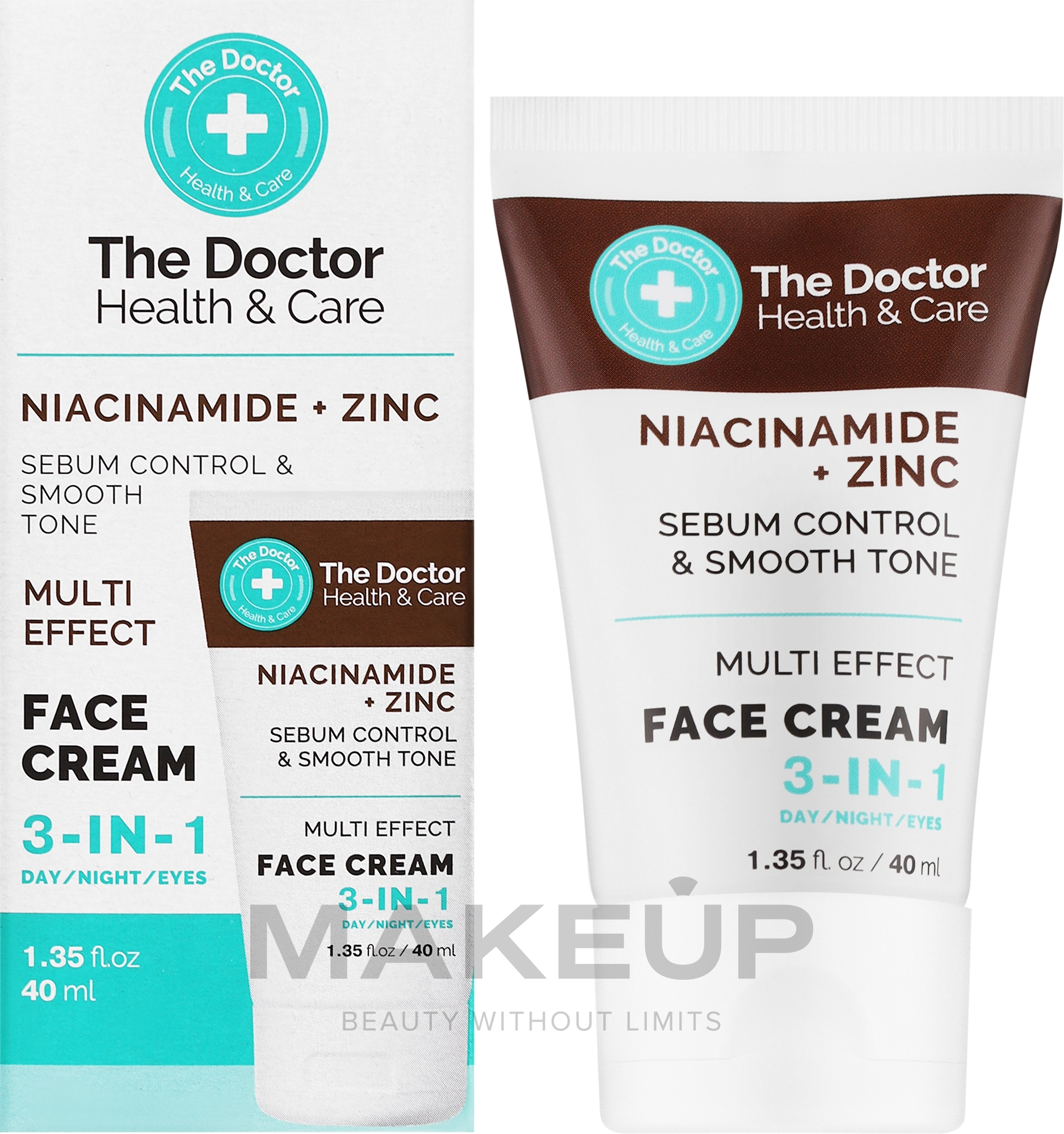 Крем для лица 3 в 1 - The Doctor Health & Care Niacinamide + Zinc Face Cream — фото 40ml