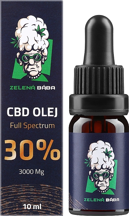 Конопляное масло полного спектра 30% - Zelena Baba CBD 30% Full Spectrum 30% 3000Mg — фото N2