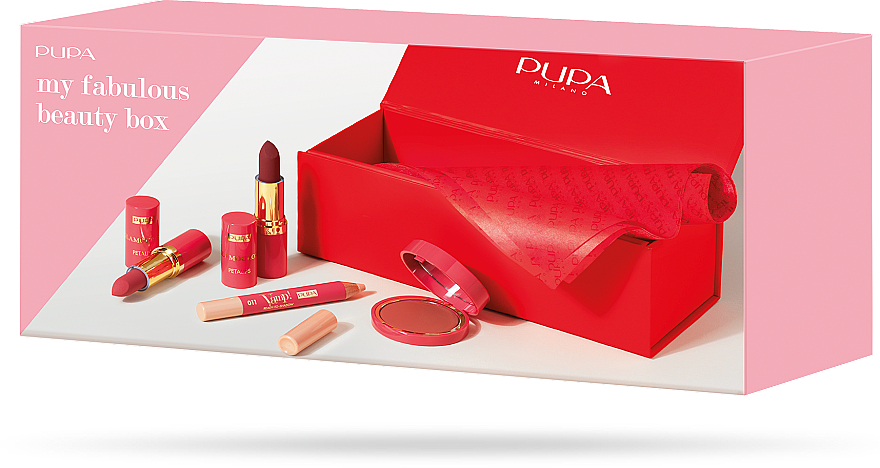 Набір - Pupa My Fabulous Beauty Box Glamourose (eye/sh/1.15g + blush/1.15g + lipstick/3.5g) — фото N2