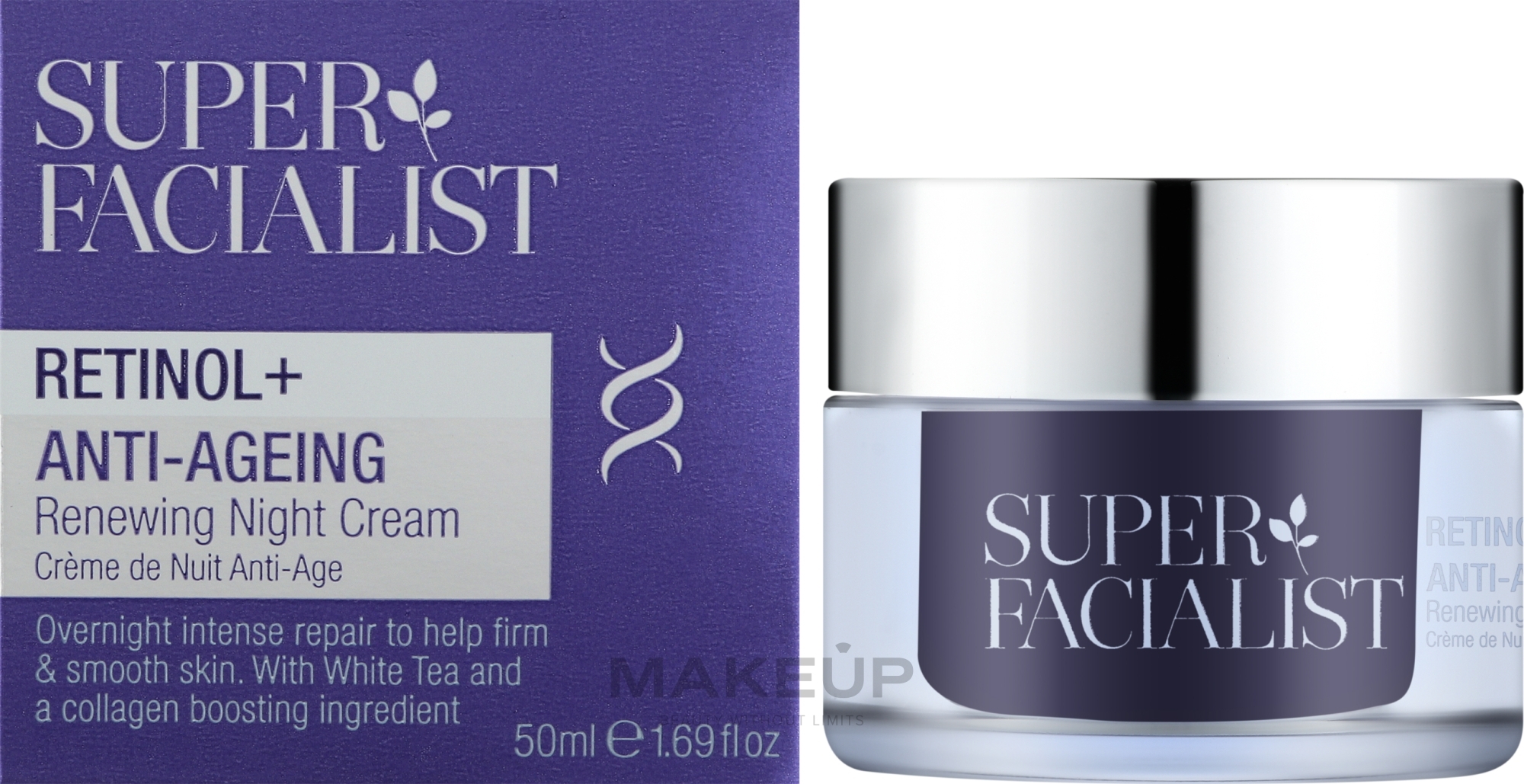 Крем ночной антивозрастной для лица - Super Facialist Retinol+ Anti-Ageing Renewing Night Cream  — фото 50ml