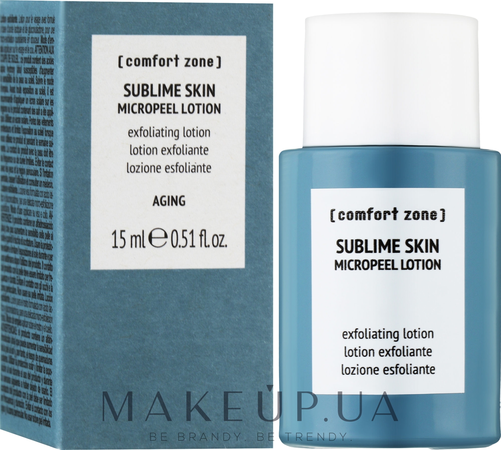 Лосьйон-мікропілінг для обличчя - Comfort Zone Sublime Skin AHA Micropeel Lotion (міні) — фото 15ml