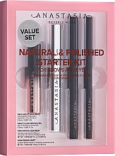 Набор - Anastasia Beverly Hills Natural&Polished Starter Kit Taupe (masc/2.5ml + brow/gel/2.5ml + pencil/0.1g + pencil/0.03g) — фото N1