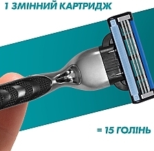 Бритвенный станок с 5 сменными кассетами - Gillette Mach3 — фото N5