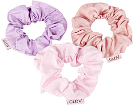 Резинки для волос, 3шт, сиреневая, светло-розовая, бежево-розовая - Glov — фото N1