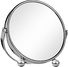 Зеркало круглое настольное, хромированное, 13 см - Acca Kappa Chrome ABS Mirror 1x/7x — фото N1