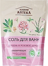 Тонизирующая соль для ванны "Вербена и Розовое дерево" - Зеленая Аптека — фото N1
