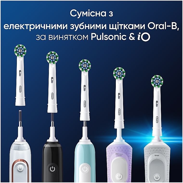 Змінна насадка для електричної зубної щітки, 8 шт. - Oral-B Pro Cross Action White — фото N6