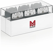 Парфумерія, косметика Комплект насадок для машинки Magnetic Premium, (1,5/3/4,5/6/9/12 мм), 1801-7000 - Moser