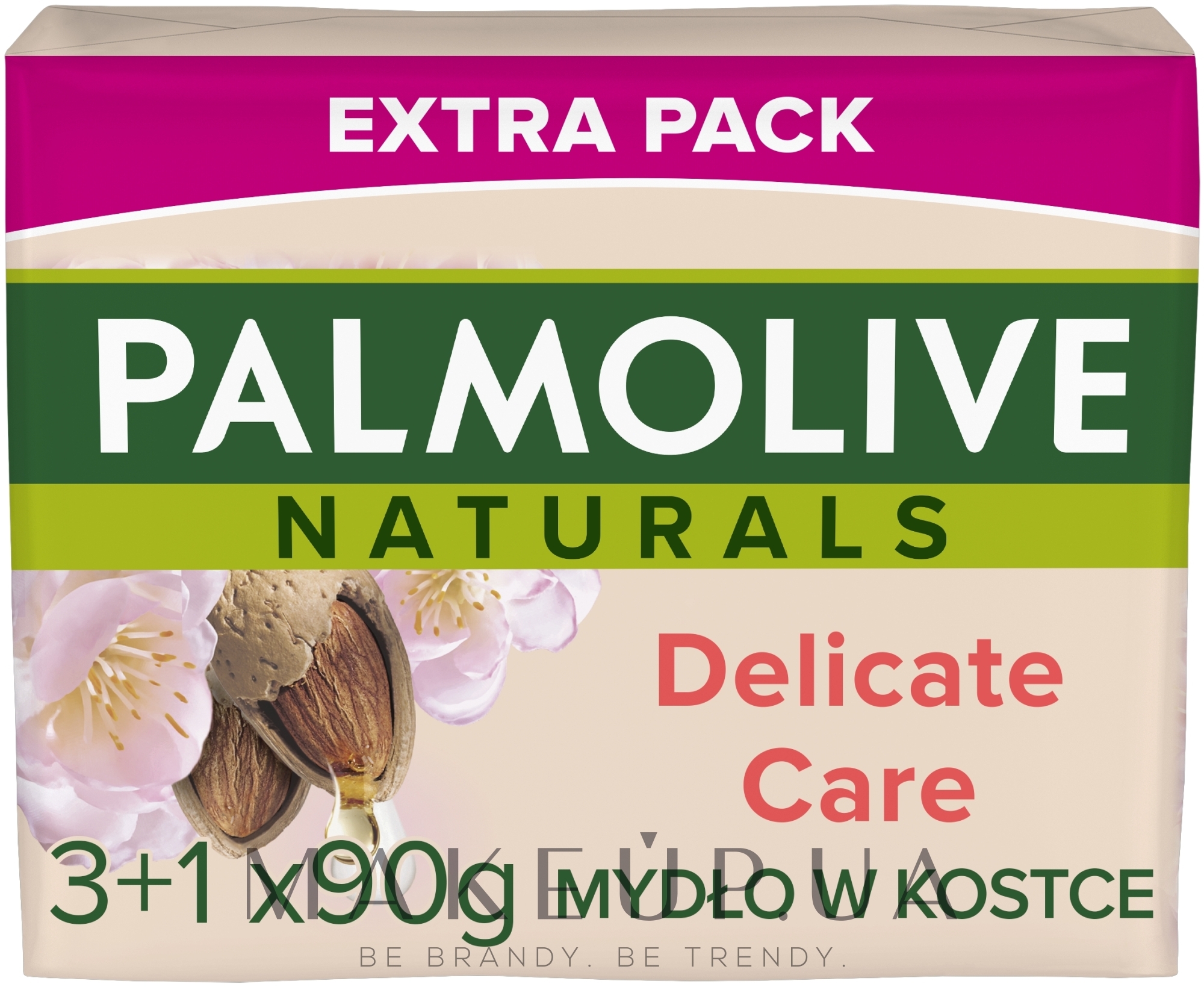 Твердое мыло "Миндаль и Молочко" увлажняющее - Palmolive Naturals — фото 4x90g
