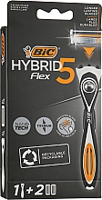 Парфумерія, косметика Бритва Flex 5 Hybrid c 2 змінними касетами - Bic