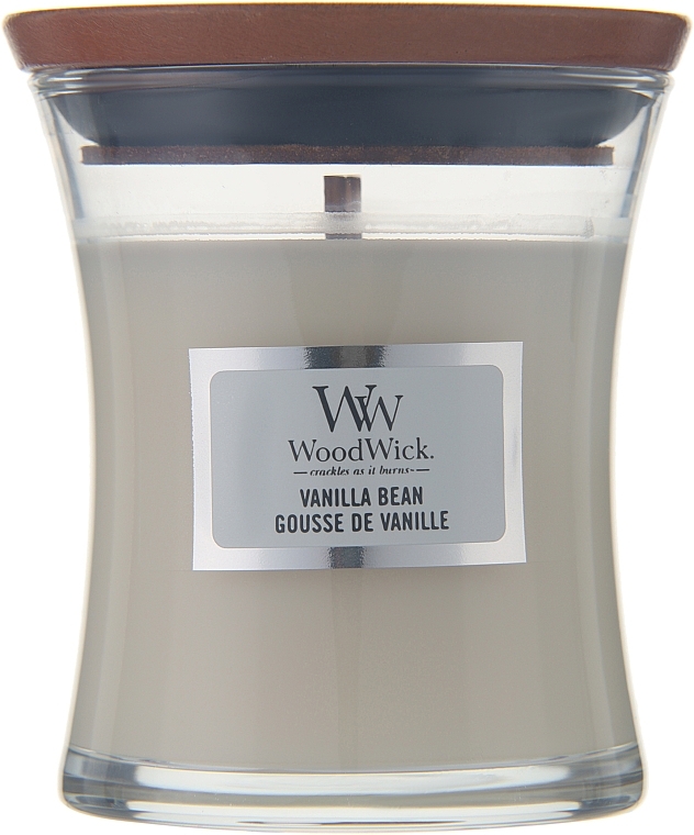 Ароматическая свеча в стакане - WoodWick Hourglass Candle Vanilla Bean — фото N1