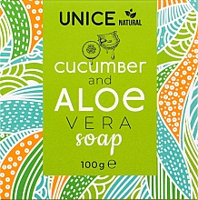 Натуральне мило з огірком і алое вера - Unice Cucumber And Aloe Vera Soap — фото N1