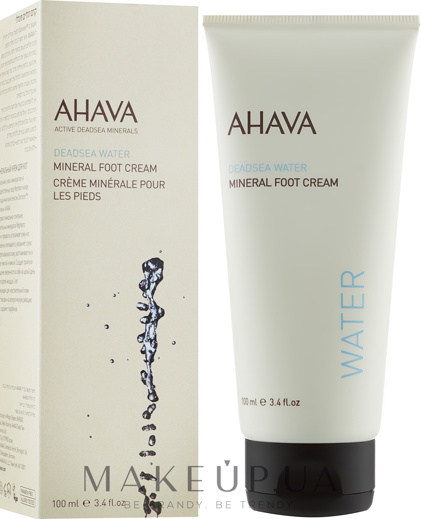 Мінеральний крем для ніг - Ahava Deadsea Mineral Water Foot Cream — фото 100ml