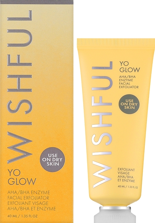 Энзимный скраб для лица - Wishful Yo Glow AHA & BHA Facial Enzyme Scrub (мини) — фото N2